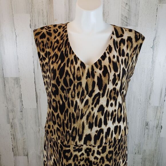 Ralph Lauren Leopard Print Dress Sz 1X - Picture 2 of 5